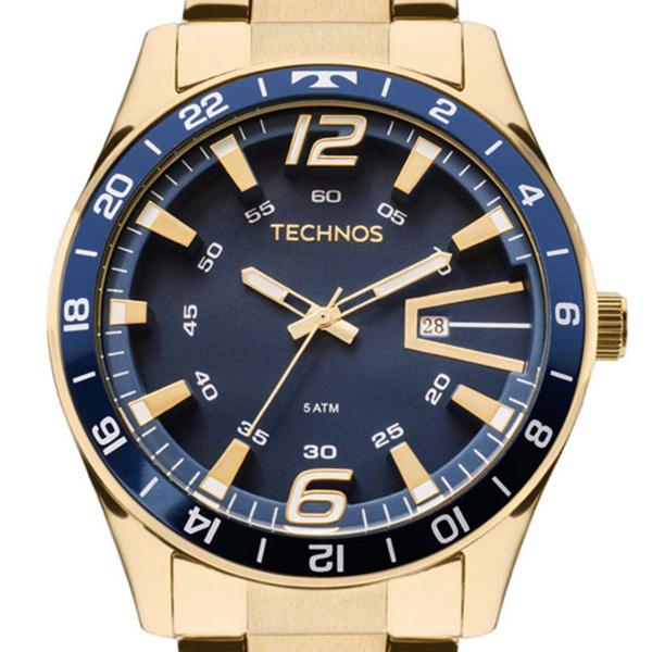 Relógio Technos Masculino Dourado Performance Racer 2115LAJ/4A