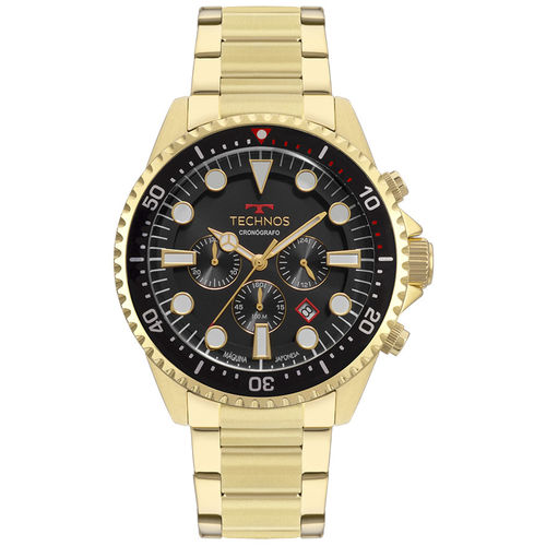 Relógio Technos Masculino Dourado Skymaster Js25cd/4c