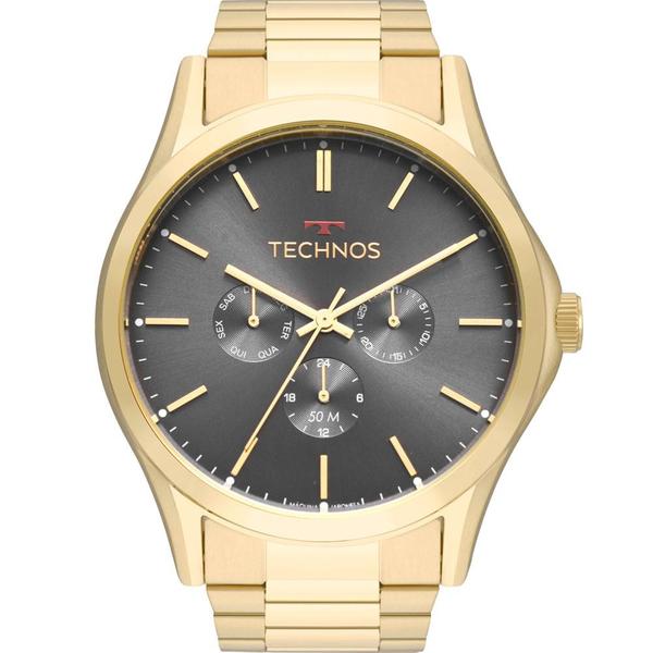 Relógio Technos Masculino Dourado Steel 6P29AKH/4D