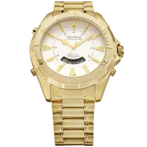 Relógio Technos Masculino Dourado T205FL/4P