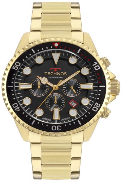 Relógio Technos Masculino Esportivo Dourado Cronógrafo JS25CD/4C