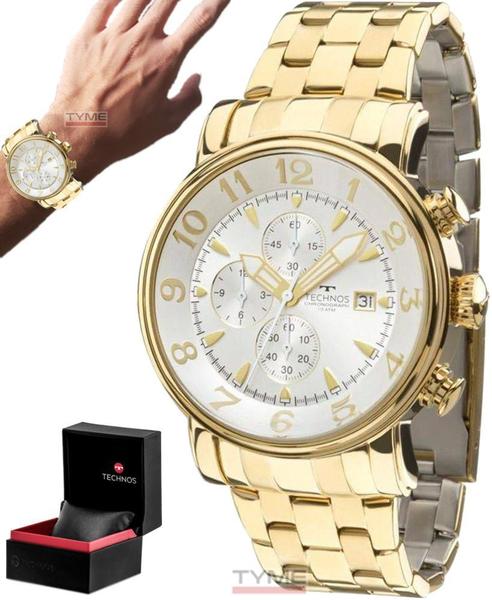 Relógio Technos Masculino Grandtech Dourado OS10CR/4K