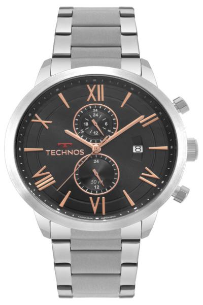 Relógio Technos Masculino Grandtech Prateado JP11AB/1P