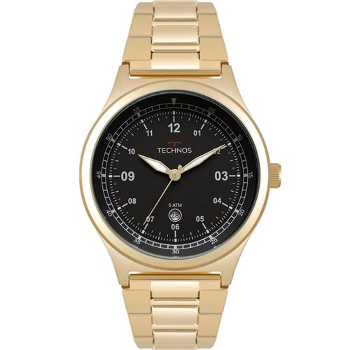 Relógio Technos Masculino Militar Dourado 2115Mqy/4P