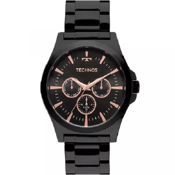 Relógio Technos Masculino Multifunção Classic Steel Preto 6P29AJL/4P