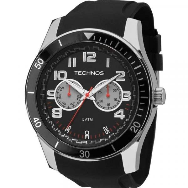 Relógio Technos Masculino Prata Racer 6P25BC/8P Analógico 5 Atm Cristal Mineral Tamanho Grande