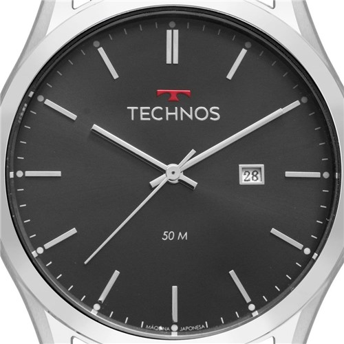 Relógio Technos Masculino Prateado Classic Steel 2115msg0p