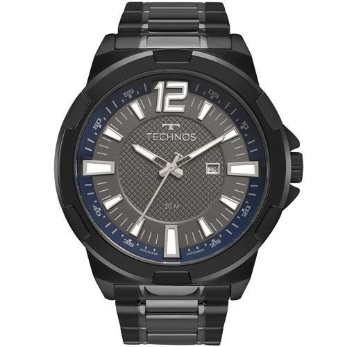 Relogio Technos Masculino Preto Esportivo Aço Inox 2117LCI/4C