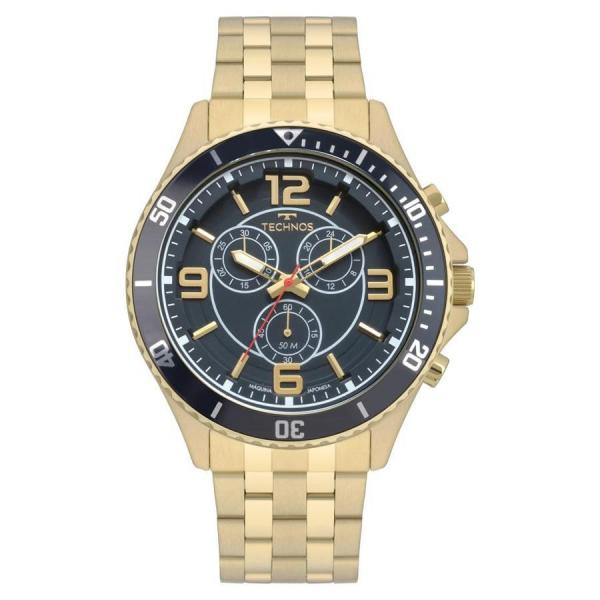 Relógio Technos Masculino Racer Cronógrafo Js00ao/4a Dourado