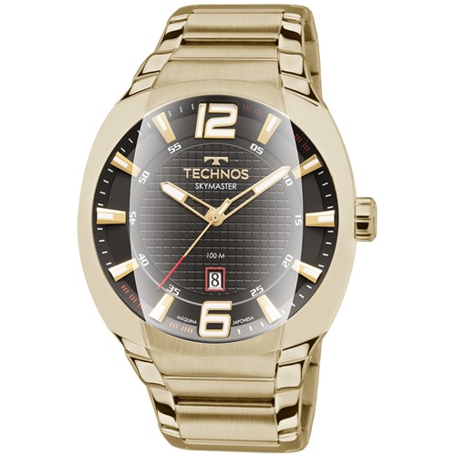 Relógio Technos Masculino Skymaster Analógico Dourado 2115MWL1P