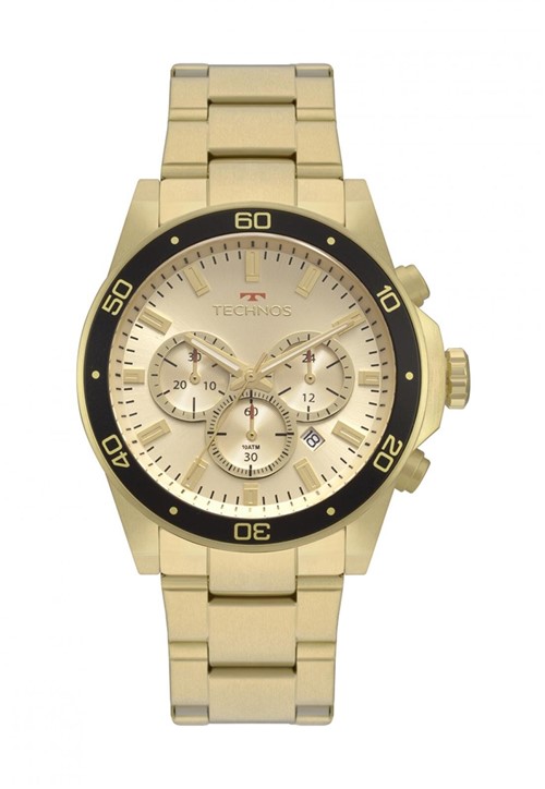 RelÃ³gio Technos Masculino Skymaster Dourado JS25BZ4P - Preto - Masculino - Dafiti