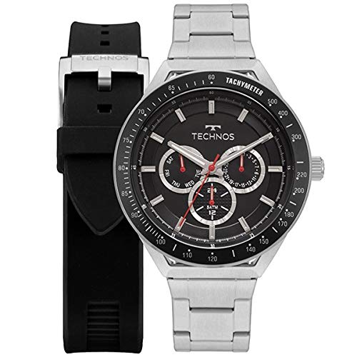 Relógio Technos Masculino Skymaster Prata Troca Pulseira 6P29AJYT1P