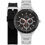 Relógio Technos Masculino Skymaster Prata Troca Pulseira 6p29ajyt1p