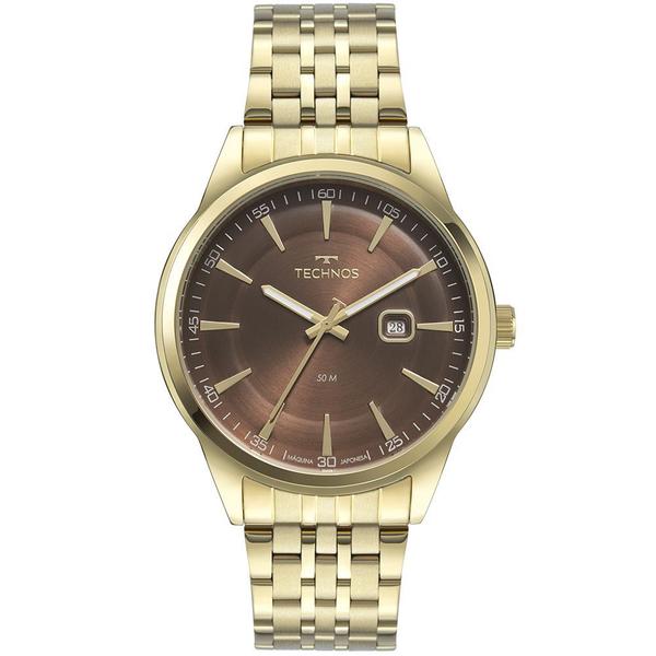 Relógio Technos Masculino Steel Analógico Dourado 2117LCW1M