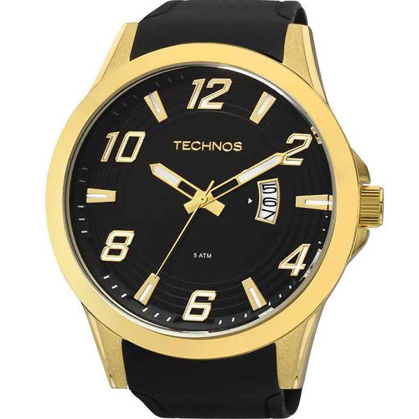 Relógio Technos Performance Race Masculino Dourado Pulseira de Silicone 2115KQA/8P