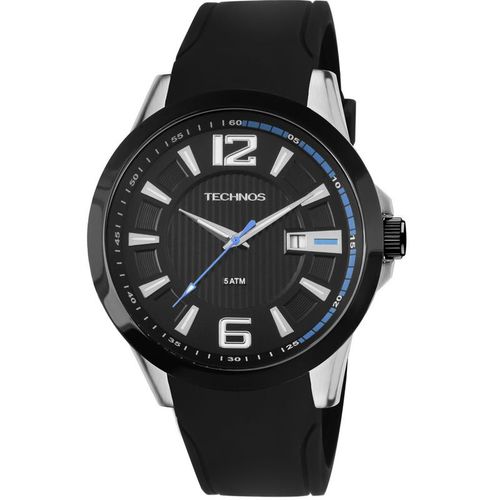 Relógio Technos Performance Racer Masculino 2115knw/8p Pulseira de Silicone Com Fundo preto