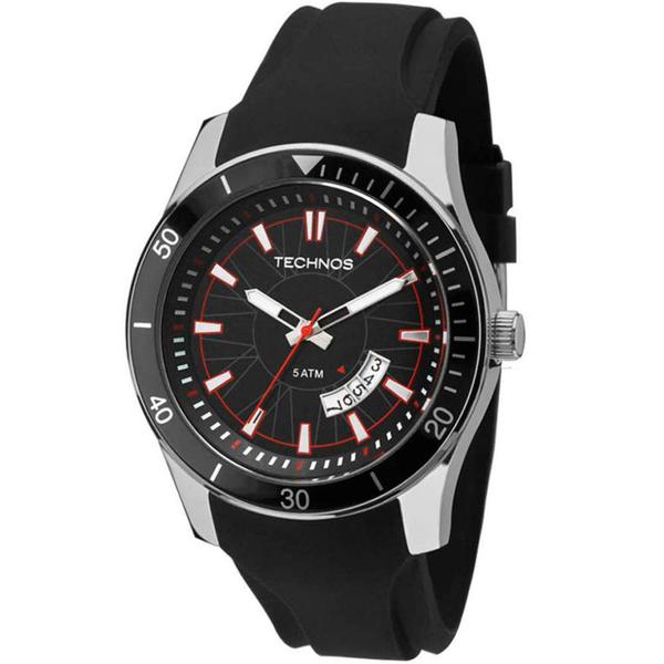 Relógio Technos Performance Racer Masculino Prateado Pulseira de Silicone 2115KSN/8P