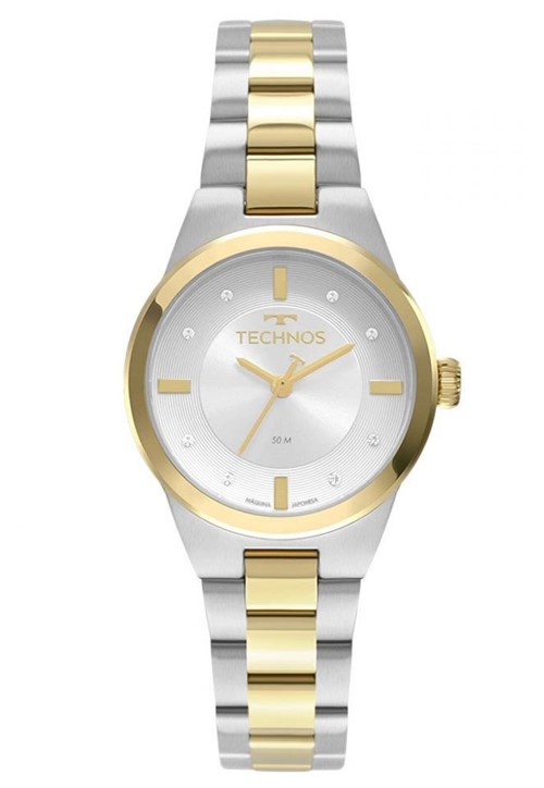 RelÃ³gio Technos Prata e Dourado Feminino 2035MRY5K - Preto - Feminino - Dafiti