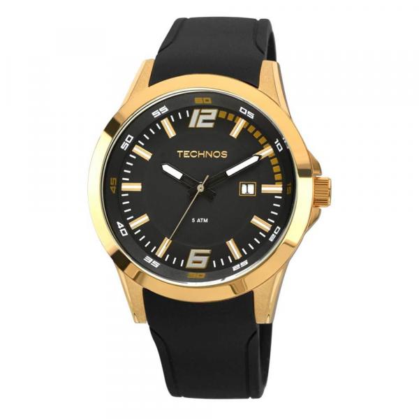 Relógio Technos Pulseira de Silicone com Dourado 2115kpu/8p