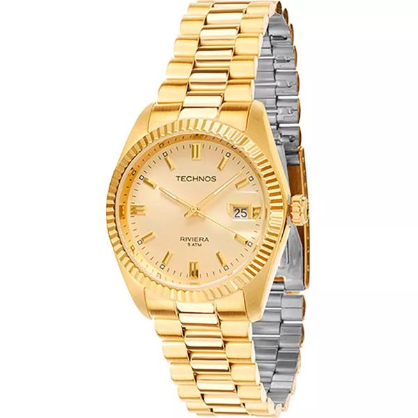 Relógio Feminino Dourado Technos com Data 2115ef/4x