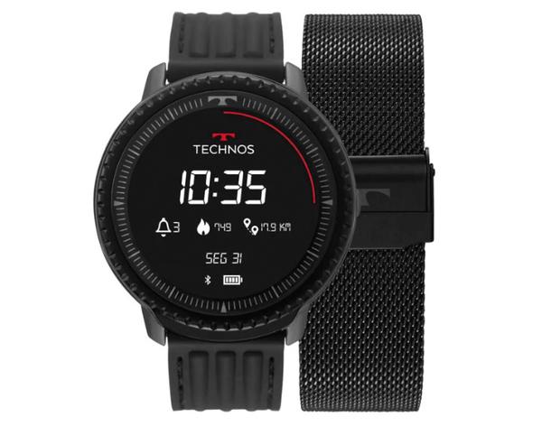 Relógio Technos Smartwatch Connect Unissex Preto L5AA/1P