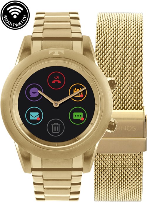 Relógio Technos Smartwatch Dourado Redondo - P01Ac/4P