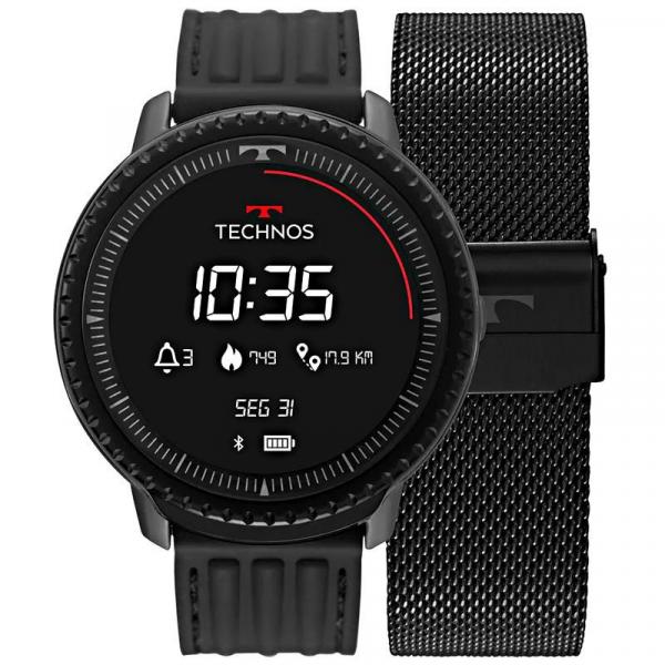 Relógio Technos Smartwatch Technos Connect Id Preto L5AA-1P
