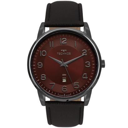 Relógio Technos Steel 2117LBG/2N 43mm Couro Masculino