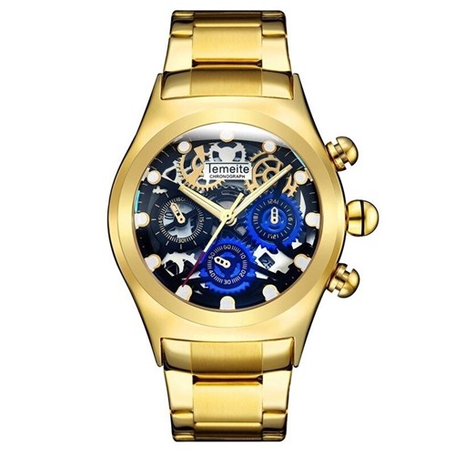 Relógio Temeite Millionaire (Dourado e Preto)