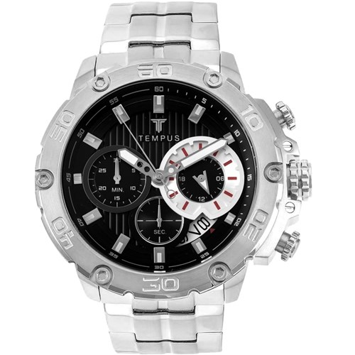 Relógio TEMPUS Chronograph Silver Black