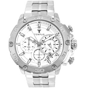 Relógio Tempus Chronograph Silver White