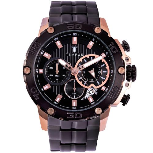 Relógio Tempus Chronograph Zw30358p Rose Black