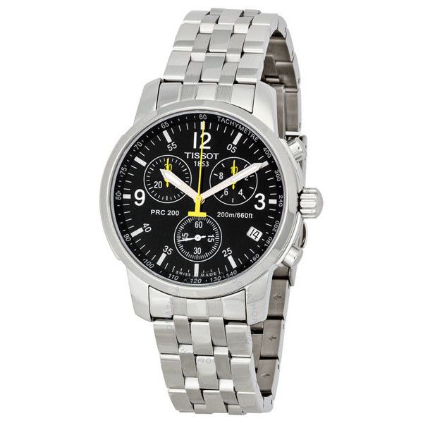 Relógio Tissot Prc200 Masculino Original Prata Fundo Preto