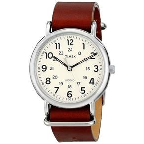 Relogio Timex Masculino Weekender Style - T2p495ww/tn - Marrom/prata