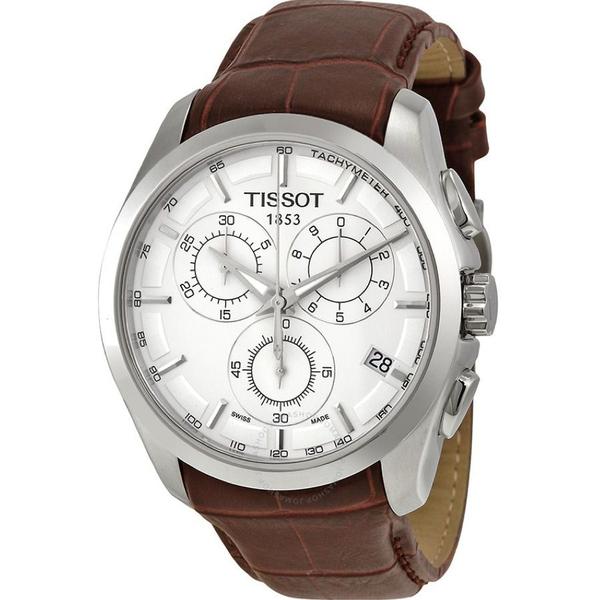 Relógio Tissot Couturier T035.617.16.031.00 Branco Couro