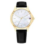 Relógio Tommy Hilfiger Dourado Couro Preto 1782167