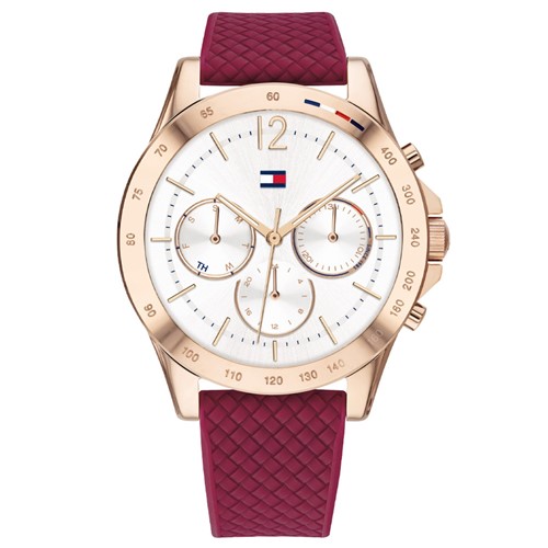 Relógio Tommy Hilfiger Feminino Borracha Vinho - 1782200 By Vivara