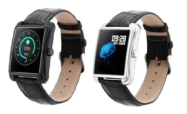 Relógio Touch Inteligente Smartwatch V60 Pulseira de Couro - da Fit