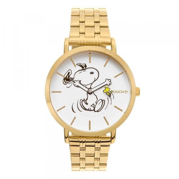 Relógio Touch Unissex Snoopy Pira Dourado TW2034LCC/4B