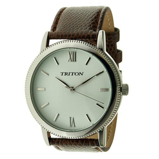 Relógio Triton MTX224 Prata/Marrom