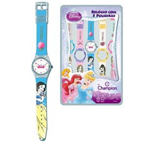 Relógio Troca Pulseira Infantil Analógico Disney Princess - Cores Diversas