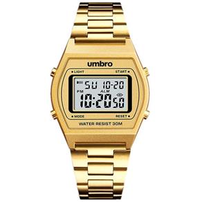 Relógio Umbro Masculino - Ref: Umb-118-g Retrô Digital Dourado