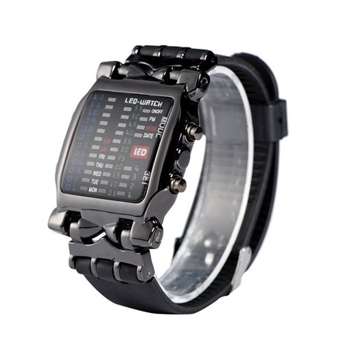 Relógio Unisex Binário Led Digital Data Casual Esporte Luxo