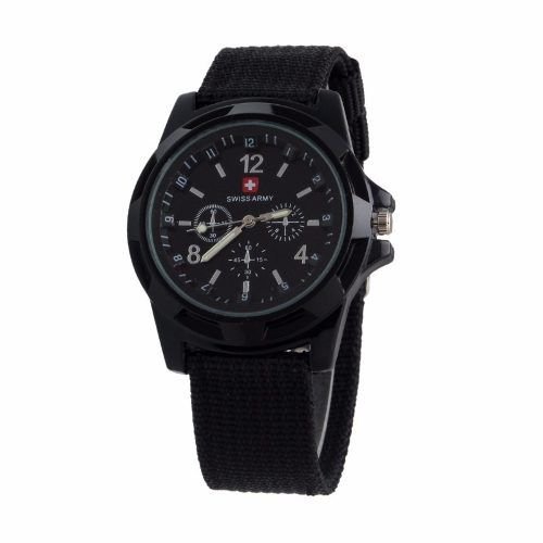 Relógio Unisex Swiss Army Militar Suiço Esportivo Preto