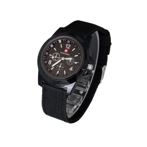 Relógio Unisex Swiss Army Militar Suiço Esportivo Preto