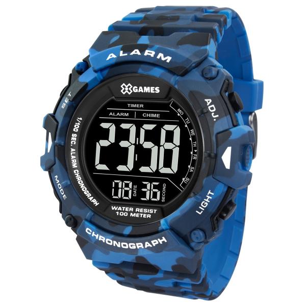 Relógio Unisex X-Games Camuflada Azul XMPPD489PXDP - X Games