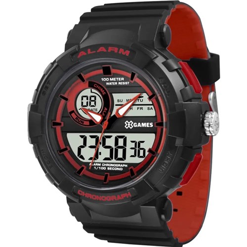 Relógio Unisex X-Games Silicone Preto XMPPA263BXPV