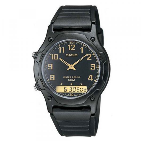 Relógio Unissex Anadigi Casio AW-49H-1BVDF - Preto - Casio*