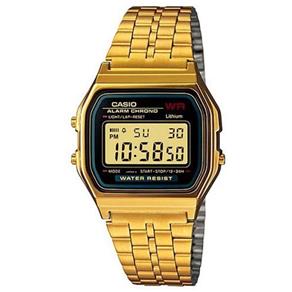 Relogio Unissex Casio Digital A159wgea-1df - Preto/dourado