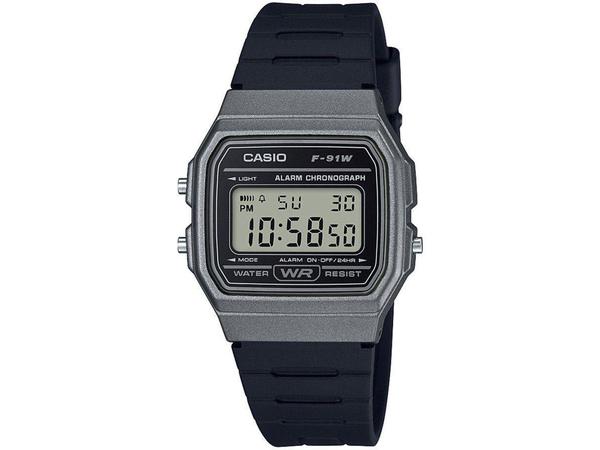 Relógio Unissex Casio Digital Esportivo Standard - F-91WM-1BDF